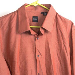 HUGO BOSS rust orange dress shirt in EUC!
